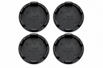 Cabochons centraux de jante noirs (64×62 mm, lot de 4) photo 2