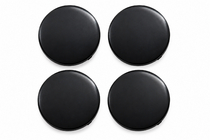Cabochons centraux de jante noirs (64×62 mm, lot de 4) photo 1