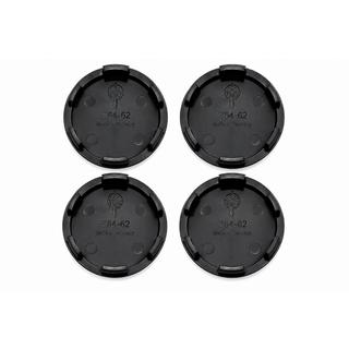 Cabochons centraux de jante noirs (64×62 mm, lot de 4) photo 2