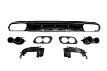 Mercedes E-class W213 2016-2023 Diffuseur arrière avec embouts d’échappement E53-Design Black (pour Base) photo 1