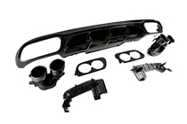 Mercedes E-class W213 2016-2023 Diffuseur arrière avec embouts d’échappement E53-Design Black (pour Base) photo 3