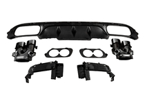 Mercedes E-class W213 2016-2023 Diffuseur arrière avec embouts d’échappement E53-Design Black (pour Base) photo 4