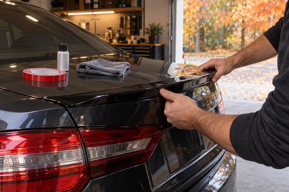 Becquet de coffre : le ruban 3M tient-il au gel ? Bien le coller en automne Photo 2