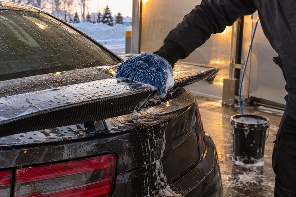 Éléments carbone en hiver : sel, lavage, gel – éviter le voile