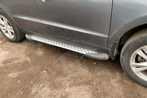 Hyundai Santa Fe 2 2006-2012 Marchepieds Latéraux Allmond Grey (2 pcs, Aluminium) photo 4