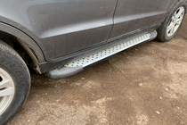 Hyundai Santa Fe 2 2006-2012 Marchepieds Latéraux Allmond Grey (2 pcs, Aluminium) photo 6