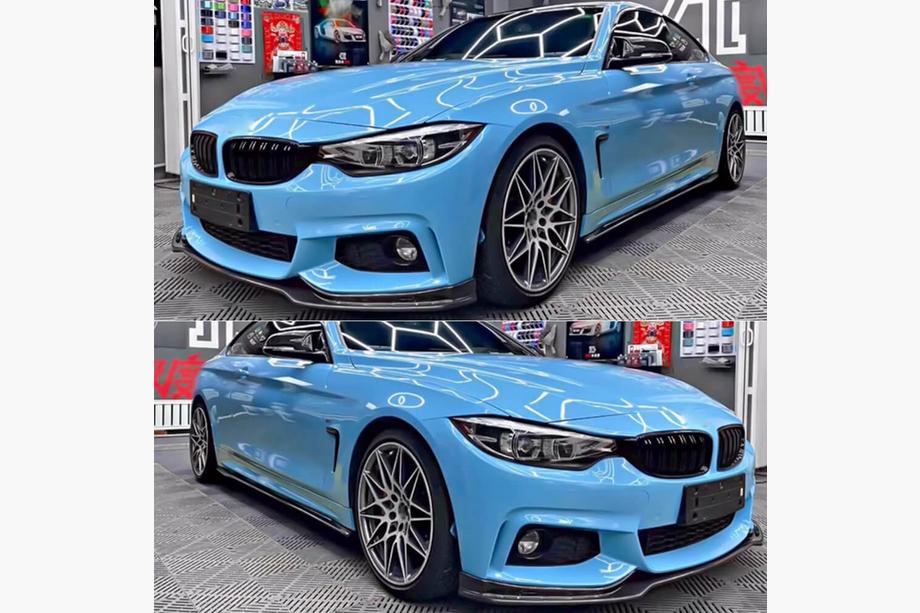 BMW 4 Series F32/F33/F36 2012-2020 Lame avant pare-chocs Lip V4 (pour M-Sport, Carbone) Photo 3