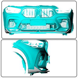 Caches de flap de pare-chocs avant Flap (2018-2022, carbone) BMW X6 G06 2019–2027 photo 2