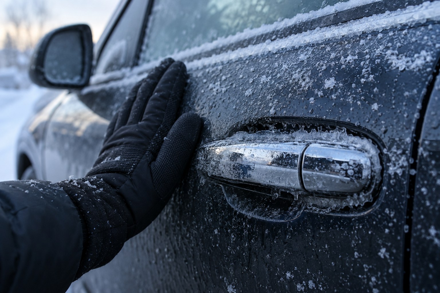 Enjoliveur chromé de poignée gelé : ouvrir sans l’arracher et le refixer pour l’hiver