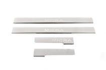 Nissan Micra K12 2003-2010 Seuils de porte Natanika Premium (4 pcs, inox) photo 3