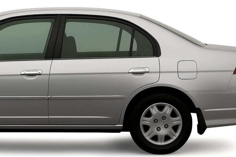 Honda Civic Sedan VII 2001-2006 Couvre-poignées de porte chromés (8 pcs, plastique) Image