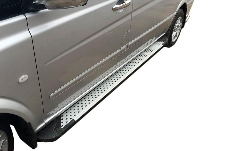 Mercedes Vito/V-class W447 2014- Marchepieds latéraux Allmond Grey (2 pcs, aluminium) Image