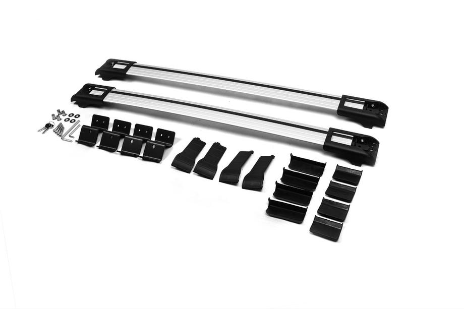 Dacia Duster 2008-2018 Barres de toit verrouillables pour barres longitudinales WingBar V1 (2008-2014, 2 pcs) 2008-2014 Gris Photo 5