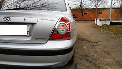 Hyundai Elantra (XD) 2000-2011 Couvre-feux Arriere Chromes (2 pcs, plastique) photo 5