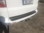 Volkswagen T5 Transporter 2003-2010 Protection de pare-chocs arrière avec rebord (plastique ABS) Mat photo 5