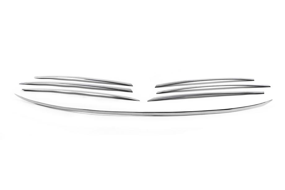 Mercedes Sprinter W901/902/903/904/905 1995–2006 Entourages chromés pour cadre de calandre (2000-2002, 7 pièces, inox) Photo 2