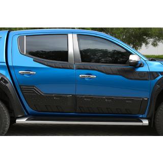 Enjoliveurs de Montants de Porte en Acier Inoxydable (6 pcs) Mitsubishi L200 2006-2015 photo 1