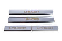 Mitsubishi Lancer X 2008- Seuils de porte inox Carmos 4 pièces photo 6