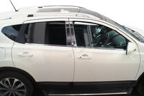 Nissan Qashqai 2007-2010 Couvre Montants de Portes Chromés (4 pcs, Inox) +2, OmsaLine - Inox Italien photo 2