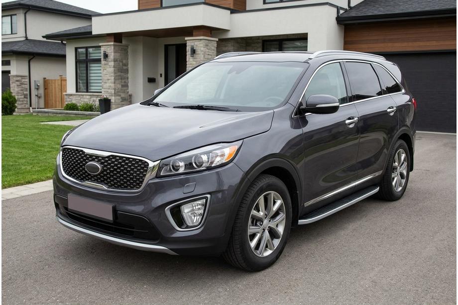 Kia Sorento III UM 2014-2020 Marchepieds Latéraux Tayga Grey (2 pcs, Aluminium) Image