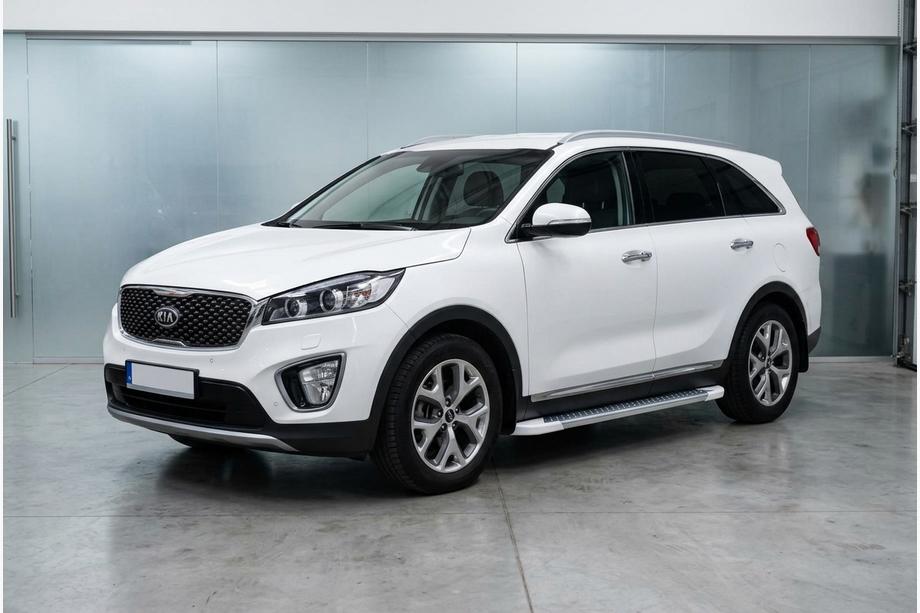 Kia Sorento III UM 2014-2020 Marchepieds Latéraux Allmond White (2 pcs, Aluminium) Image