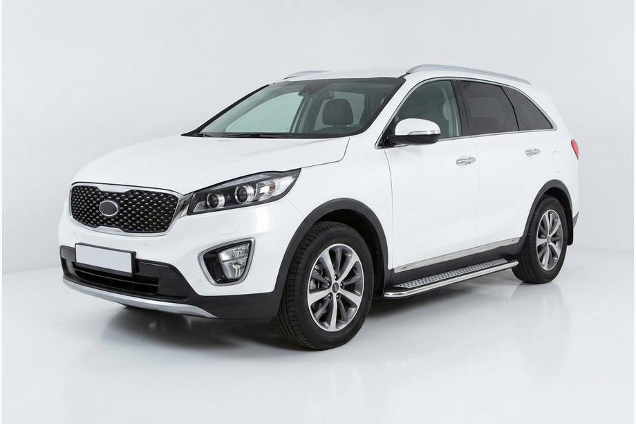 Kia Sorento III UM 2014-2020 Marchepieds Latéraux Maydos V2 (2 pcs, Aluminium & Inox) Image