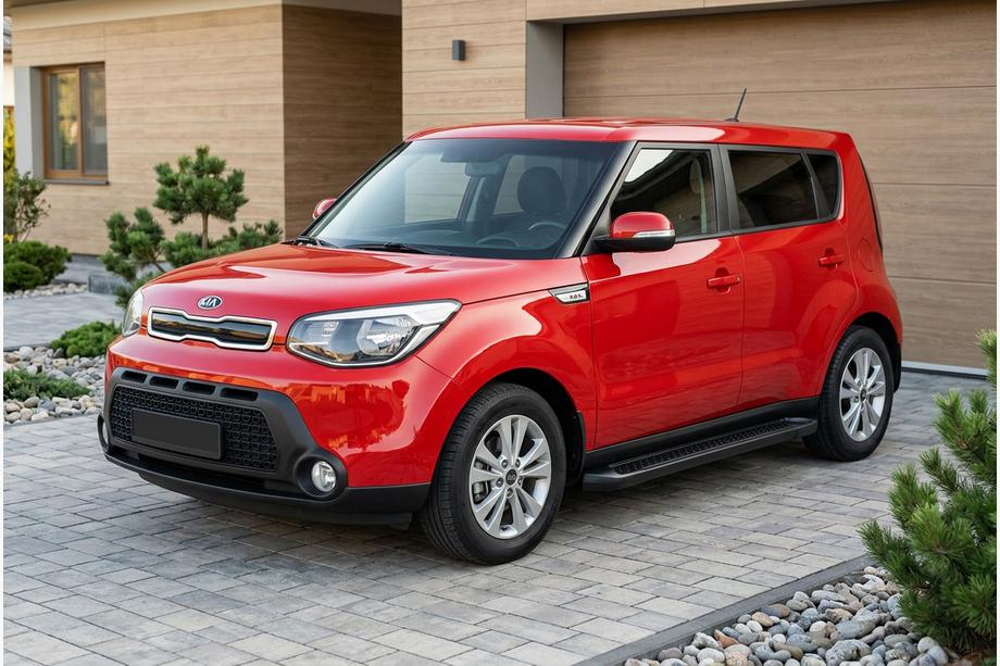 Kia Soul II 2013-2018 Marchepieds Latéraux Allmond Black (2 pcs, Aluminium) Image