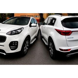 Marchepieds latéraux Allmond Grey (2 pcs, aluminium) Kia Sportage 2015-2021 photo 4