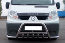 Renault Trafic 2001–2015 Pare-buffle avec barres latérales Exclusive (inox) photo 1
