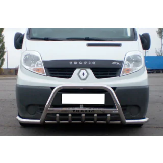 Pare-buffle avec barres latérales Exclusive (inox) Renault Trafic 2001–2015 photo 1