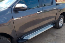 Toyota Hilux 2015- Marchepieds latéraux Allmond Grey (2 pcs, aluminium) photo 9