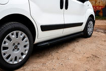 Peugeot Bipper 2008-2017 Marchepieds Latéraux Mostu Black (2 pcs, Profil Aluminium) photo 1
