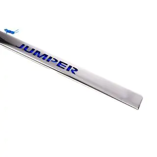 Baguette chromée au-dessus de la plaque avec LED bleu (inox) photo 3