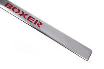 Peugeot Boxer 2006-2025 Baguette chromée au-dessus de la plaque avec LED rouge (inox) photo 3
