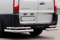 Fiat Scudo 2007-2015 Barres d'angle arrière AK003-Double (2 pcs, inox) photo 1