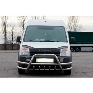 Pare-buffle à doubles barres WT003-Plus-2 (inox) Ford Connect 2006–2009 photo 1