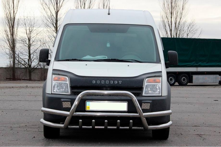 Ford Connect 2006–2009 Pare-buffle à doubles barres WT003-Plus-2 (inox) Image