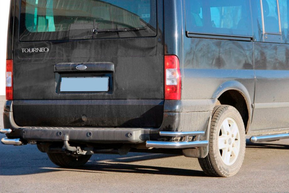 Ford Transit 2000–2014 Coins Arrière AK003-Double (Inox) Image