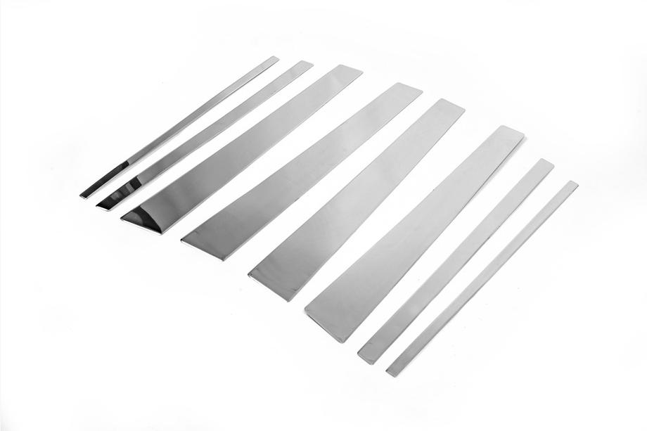 Toyota Land Cruiser Prado 120 2002-2009 Enjoliveurs de Montants de Porte en Acier Inoxydable (8 pcs) Photo 3