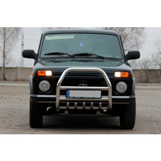 Pare-buffle QT007 (Inox) Lada Niva та Urban 1977- photo 1