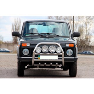 Pare-buffle QT007 (Inox) Lada Niva та Urban 1977- photo 2