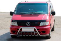 Mercedes Vito W638 1996-2003 Pare-buffle avec moustaches WT002 Plus (inox) photo 3