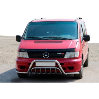 Pare-buffle avec moustaches WT002 Plus (inox) Mercedes Vito W638 1996-2003 photo 3