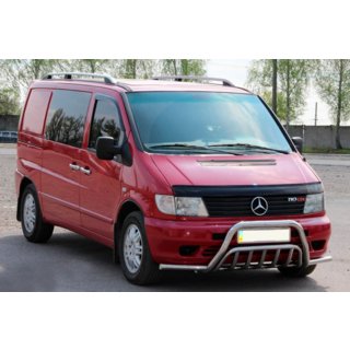 Pare-buffle avec moustaches WT002 Plus (inox) Mercedes Vito W638 1996-2003 photo 1