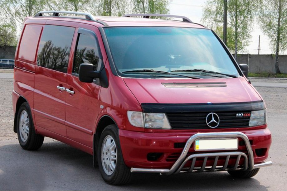 Mercedes Vito W638 1996-2003 Pare-buffle avec moustaches WT002 Plus (inox) Image