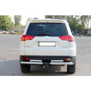 Protection arrière AK003-Special (2 pcs, inox) Mitsubishi Pajero Sport 2008-2015 photo 2