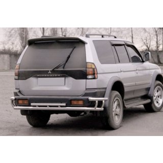 Protection Arrière AK005-2 (Inox) Mitsubishi Pajero Sport 1996-2007 photo 1