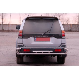 Protection Arrière AK005-2 (Inox) Mitsubishi Pajero Sport 1996-2007 photo 2