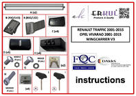 Renault Trafic 2001–2015 Barres de toit verrouillables pour points de fixation d'origine (2 pcs) photo 5