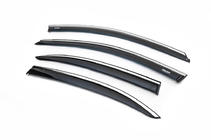 Volkswagen Jetta 2011-2018 Déflecteurs de vitres avec bande chromée (4 pcs, Niken) photo 4